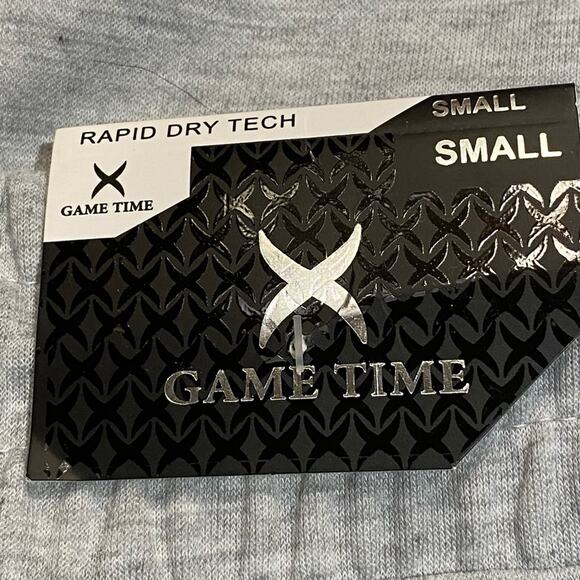 Game Time Mens Small Athletic Shorts in Gray with Black trim Flex Fit. NWT - Picture 3 of 5